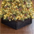 thumbnail image 1 of glitzhome Washed Black Wooden Tree Collar Tree Stand Cover Christmas Tree Skirt Tree Box, 26" L X 26" W, 1 of 8