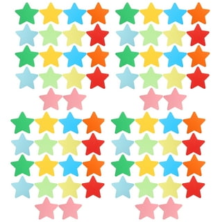  Leinuosen 80 Pieces Stars Cutouts Double Printed Paper
