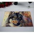 thumbnail image 2 of PKQWTM Wolf Painting Color Kitchen Dining Table Mats Placemats Size 12x18 Inches, Set of 2 Pieces, 2 of 2