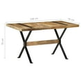 thumbnail image 4 of vidaXL Dining Table 140x70x76 cm Rough Mango Wood, 4 of 5
