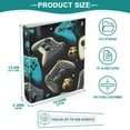 thumbnail image 5 of Gaming Controller 3 Ring Hardcover Binders 1.5" Round Rings for Letter-Size Folder Paper Organizer Pockets for Office Student Recipe 1 Pack, 5 of 9