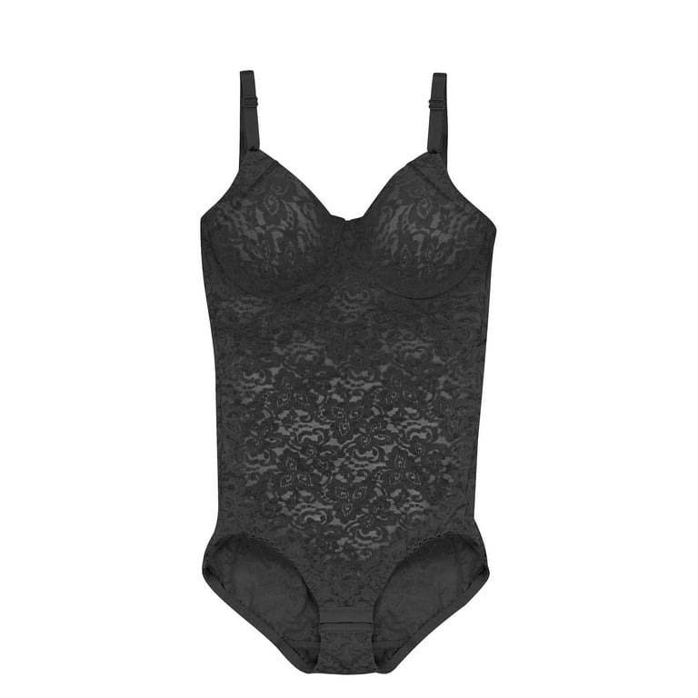 Bali Women's Shapewear Lace 'N Smooth Body Briefer - 34C - Black