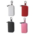thumbnail image 2 of Cuero Doble Cremallera Llaves Cadena Anillo Gancho Estuche Billetera Bolso Monedero Mujeres Hombres Llavero de coche seitruly BB7029-01, 2 of 7