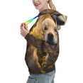 thumbnail image 3 of Yiaed Sunset Daisy Dog Print Womens Casual Hoodies Crew Neck Long Sleeve Sweatshirts With Pocket Pullover Tops Women's Hooded Sweatshirt-X-Large, 3 of 5