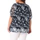thumbnail image 3 of Blusa de talla grande Agnes Orinda para mujeres, patrón floral, con mangas de murciélago, cubierta de playa, camiseta suelta, 1X, negra, 3 of 6