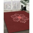thumbnail image 3 of Ahgly Company Machine Washable Indoor Square Transitional Red Area Rugs, 3' Square, 3 of 7