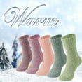 thumbnail image 5 of 5 Pack Women Fuzzy Socks Thick Soft Warm Winter Wool Fluffy Cozy Socks Casual Home Sleep Socks with a Gift Box, 5 of 6