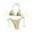 Beige, variant on Women's Bikini Sets 2 Piece Woman Bathing Suit Lace up Triangle Halter Sleeveless Split Bathing Suits Summer Solid Color Breathable Lady Holiday Party Swimwear Beige M