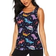 thumbnail image 2 of Haiem Cartoon Dinosaur Workout Tank Tops for Women, Athletic Sports Slim-Fit Tank Tops, Compression Sleeveless Dry Fit Shirts,Athletic Shirt-, 2 of 9