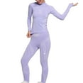 thumbnail image 2 of Fewfanhot Women's Thermal Underwear Set Winter Skiing Base Layer Breathable Tight Fit Solid Color Warm Sportswear, 2 of 7