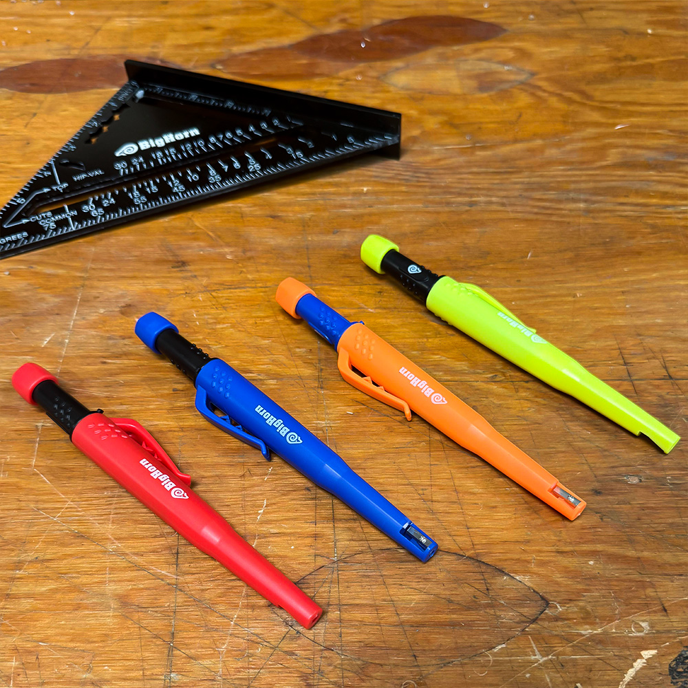Big Horn 19898 Industrial Mechanical Pencil with 9 Pcs Pencil Lead Refill ea (24 PCS) with Holder