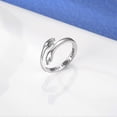 thumbnail image 5 of 925 Sterling Silver Hug Rings For Women I Love You Forever Hug Ring Adjustable Ring Jewelry Gift For Teen Girls Couples Hug Rings Handmade Silver Plat, 5 of 5