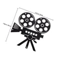 thumbnail image 2 of NUOLUX De Pared En Hierro Negro Con Carrete De Película Para Cine En Casa Vintage, 2 of 7