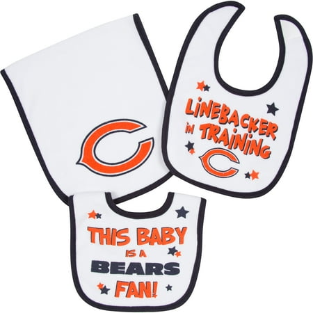 Chicago Bears Two Bibs & Burp Cloth Infant Set