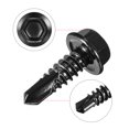thumbnail image 3 of Uxcell Hex Washer Self Drilling Screws, 1/4 x 3/4" 410 Stainless Steel Sheet Metal Screw 25 Pack, 3 of 5