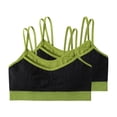 thumbnail image 5 of Lutiedan 2 Pack Sports Bra for Women Support Padded Cami Bra Double Spaghetti Strap Seamless Camisole Tank Top Comfort Stretchy Yoga Bras, 5 of 8