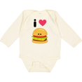 thumbnail image 3 of Inktastic I Love Cheeseburgers Boys or Girls Long Sleeve Baby Bodysuit, 3 of 5