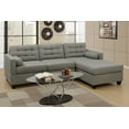 thumbnail image 1 of Polyfiber Linen Fabric Sectional Sofa In Gray, 1 of 3