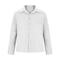 thumbnail image 5 of Dagugfen Button down Shirts for Men Long Sleeve Loose Lightweight Work Casual Office Tops with Pocket, 5 of 6