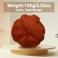 thumbnail image 2 of Uxcell 3.53oz Wool Roving Yarn Felting Wool Fiber for Needle Felting and Craft Supplies, Red Brown, 2 of 7