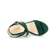 thumbnail image 4 of BLISSFUL STEP Chaussures pour Femmes Sandales Espadrilles à Talon Compensé Slingback à Brides Croisées Vert 7, 4 of 8
