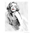thumbnail image 2 of Rahim, Ellie 15x18 Black Ornate Wood Framed with Double Matting Museum Art Print Titled - Marilyns Pose Red Lips, 2 of 4
