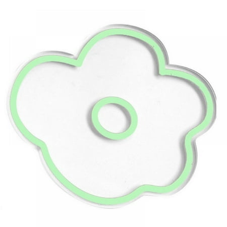 

Transparent Acrylic Flower Coasters Cup Mat for Drinking Multi Colors