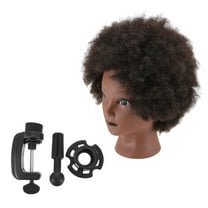 HEALEEP Mannequin Head 1Pcs for Hairdressing Academy with Real Human Hair and Plastic