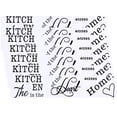 thumbnail image 1 of Etiqueta de pared de PVC DIY, papel tapiz autoadhesivo con patrón de palabras en inglés para decoración del hogar, 1 of 11