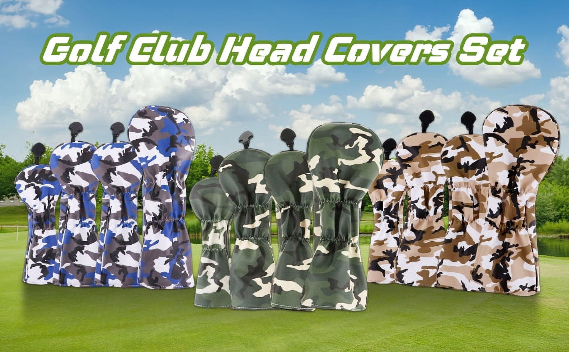 PU Leather Golf Head Cover #1#3#5 Driver Wood Headcover Protector Club