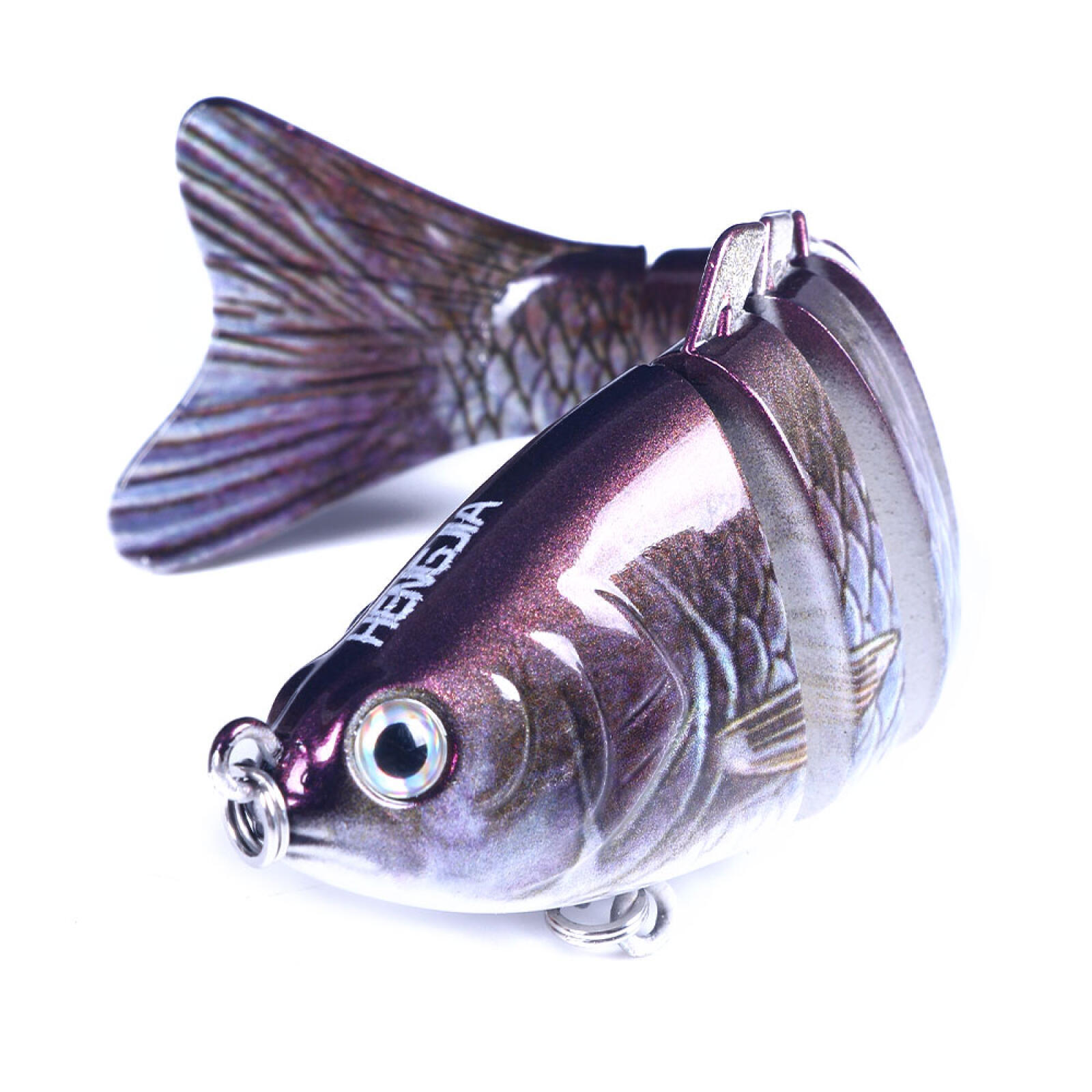 HENGJIA Fishing Lures 5pcs Multi Jointed Fish Fishing Kits Slow Sinking Lifelike Swimbait Freshwater and Saltwater for Trout Bass Lures, 3.93"/0.54oz