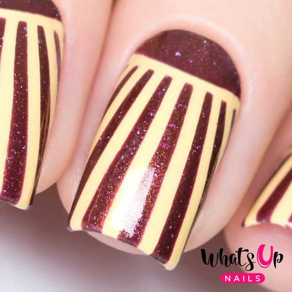 Whats Up Nails - Sunrise Vinyl Stencils Nail Art Design