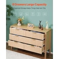 thumbnail image 4 of VEVOR 6 Fluted Drawer Dresser Wooden Chest of Drawers with Sliding & Anti-tip, 4 of 9