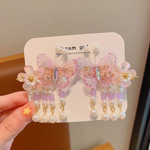 Tocado Hanfu para mujer y niña, borlas, accesorios para el cabello antiguos, horquilla de estilo chino antiguo, accesorios de princesa para niña, horquilla para niña