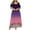 Purple, variant on Fesfesfes Plus Size Dresses for Women Cold Shoulder Short Sleeve Wedding Gust Dress Casual Gradient Color Hollow Out Lace Splicing Semi Formal Party Dress