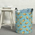 thumbnail image 6 of Sikiie Lemon Ice Cream Print Round Dirty Clothes Basket, Waterproof Standing Foldable Storage Basket, for Laundry Room, Bedroom, Bathroom Storage-Medium, 6 of 6