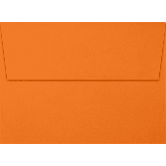 LUXPaper A6 Peel & Press Invitation Envelopes, 4 3/4 x 6 1/2, 80 lb. Mandarin Orange, 50 Pack
