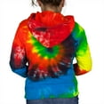thumbnail image 2 of Tie Dye Womens V-Neck Hoodie Rainbow LG, 2 of 2