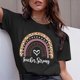 thumbnail image 3 of Camiseta de profesora de arcoíris, moda de verano, Harajuku, viento, letras de arcoíris, camiseta de manga corta de talla grande, Tops de tendencia para mujer, 3 of 5