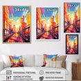 thumbnail image 4 of Designart "Pop Art of Beijing City" Cityscapes Floater Framed Canvas Print, 4 of 7