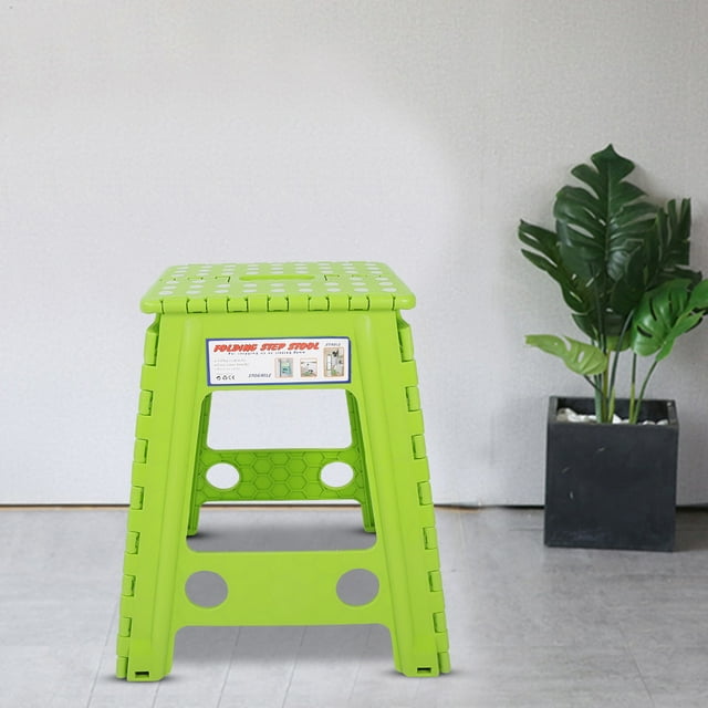 Foldable Step Stool Plastic Folding Stool Portable Living Plastic Dots Folding Step Stool Anti-slip Foldable Adults Chair