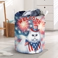 thumbnail image 3 of Persian Patriotic Welcome for 4Th of July Independence Day Foldable Laundry Basket Cat Lover Kitten Owner Gifts Organizer Storage with Handles - 00010, 3 of 5
