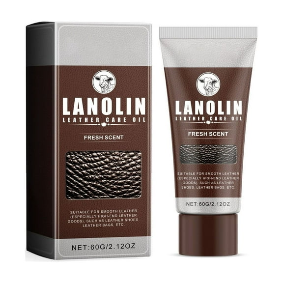 Leather Wax Oil Polish For Shoes Bags Chairs Leather Products Cleaning Maintenance 60G Brown Color