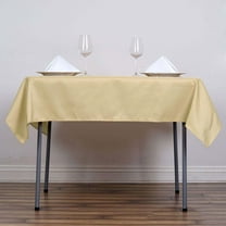 Efavormart 5pcs of 54x54" CHAMPAGNE Wholesale Linens Seamless Polyester Square Linen Tablecloth For Wedding Banquet Restaurant
