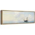 thumbnail image 2 of IDEA4WALL Extra Large Framed Canvas Print Wall Art Vintage Maritime Adventure Classic Ship at Sea Artwork Antique Retro Fine Art Decorative Multicolor for Home Decoration - 60"x20", 2 of 5