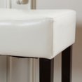 thumbnail image 3 of Julie Ivory Leather Backless Bar Stools (Set of 2), 3 of 4