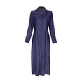 thumbnail image 3 of Vestido Vestido largo informal para mujer, holgado, con cuello vuelto, vestido clásico, traje de calle Cgtredaw Azul marino T S para Mujer, 3 of 9