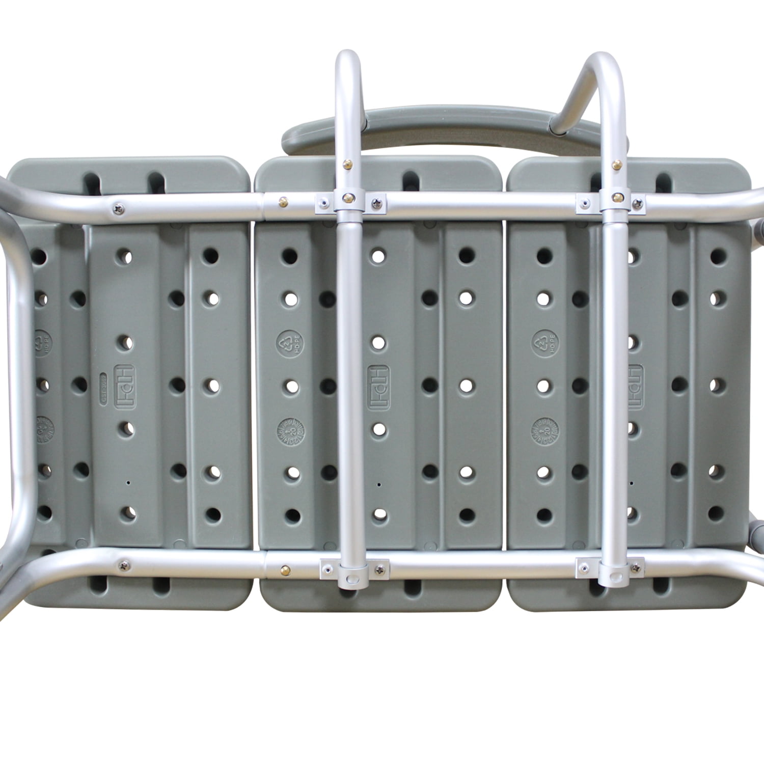 Bathroom Safety Shower Tub Aluminium Alloy Bath Chair Transfer Bench with Back & Handle Gray