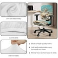 thumbnail image 6 of HELLHERO Beach Seashell Print Office Chair Cover, Starfish Print Elastic Fit Desk Computer Chair Slipcover, Removable Office Chairs Seat and Back Cover Set, Blue, 6 of 7