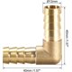 thumbnail image 2 of Conector de tubería de latón con púas de 12mm XCF adaptador de tubería acoplador de codo de 90 grados 2 uds, 2 of 3